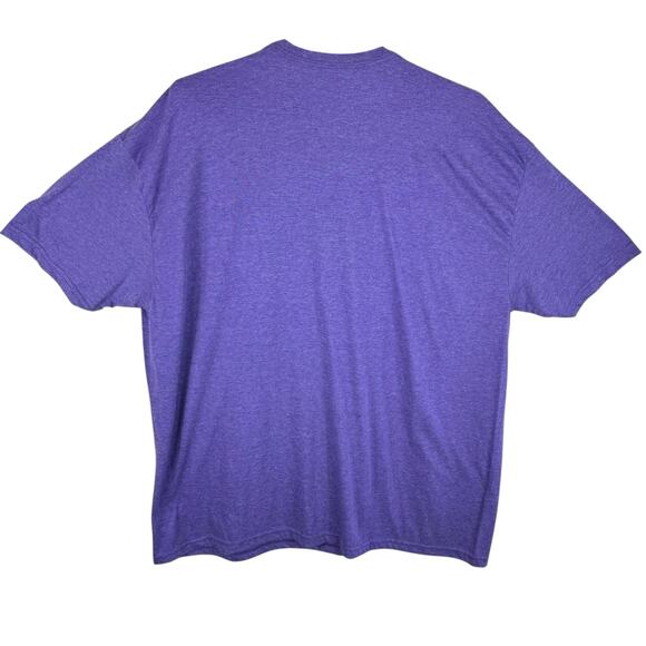 NWOT Purple Black White Checkered Race Life Crew Neck Short Sleeve T-Shirt 3XL - Picture 2 of 5